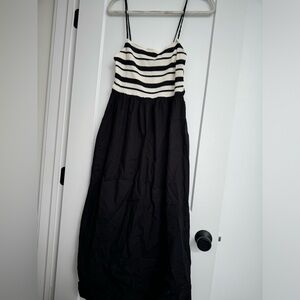 Zara black and white dress